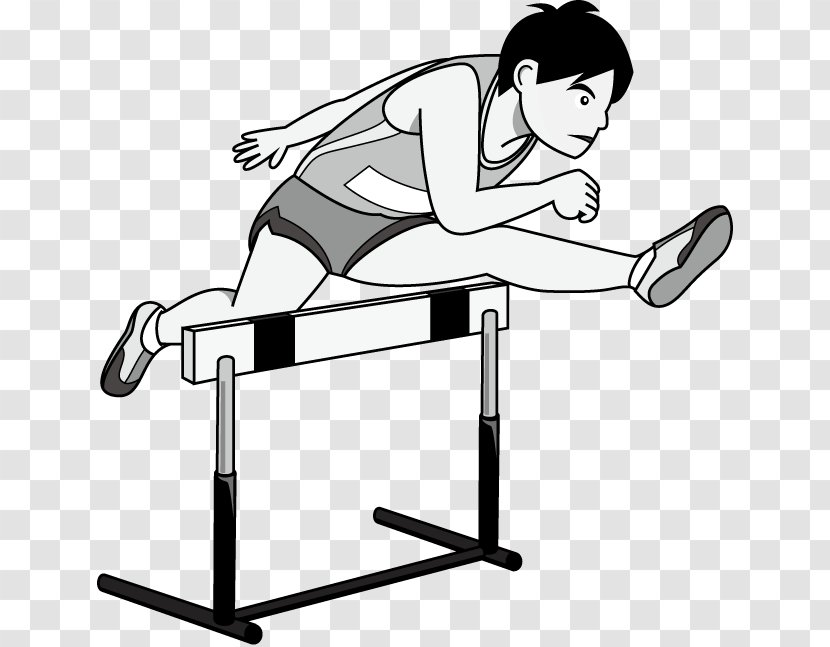 Hurdle Track & Field Hurdling Sport Clip Art - Cartoon - Athletics Transparent PNG