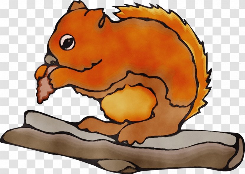 Clip Art Cartoon Animal Figure Squirrel Snout - Tail Transparent PNG
