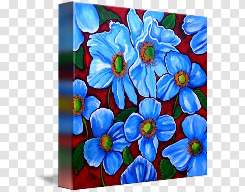 Floral Design Himalayan Blue Poppy Painting Art Imagekind - Flora Transparent PNG