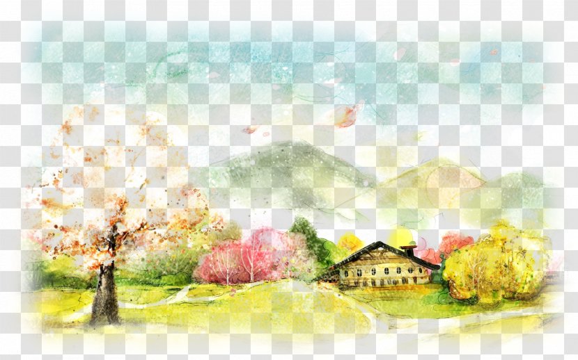 Drawing Desktop Wallpaper Cartoon High-definition Television - 4k Resolution - Couplet Transparent PNG