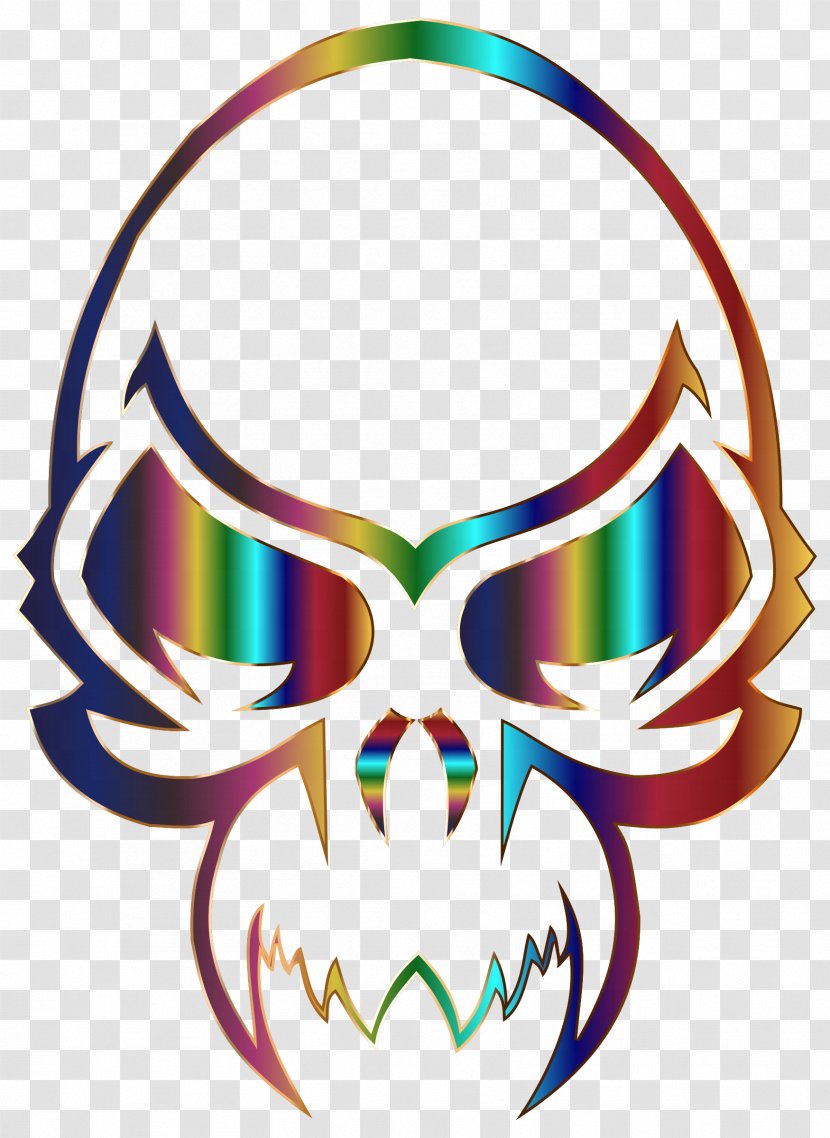 Tattoo Skull Drawing Clip Art - Eyewear - Evil Transparent PNG