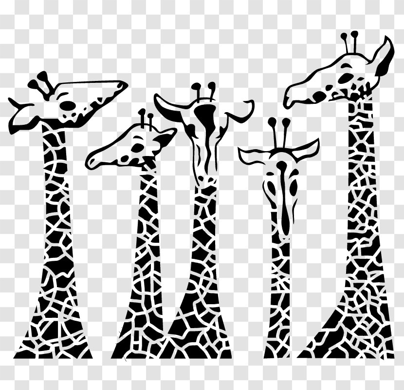 Wall Decal Northern Giraffe Sticker Vinyl Group - Art Transparent PNG