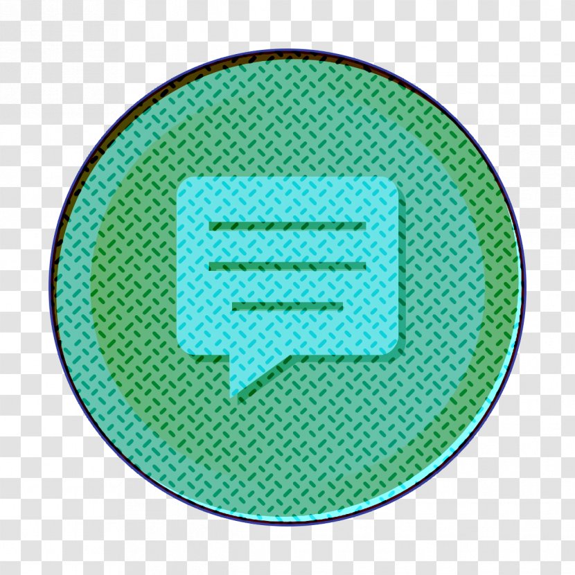 Bubble Icon Chat Comment - Speech - Text Teal Transparent PNG