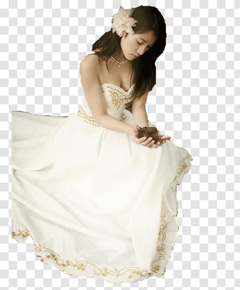 Wedding Dress Shoulder Party Gown - Frame Transparent PNG