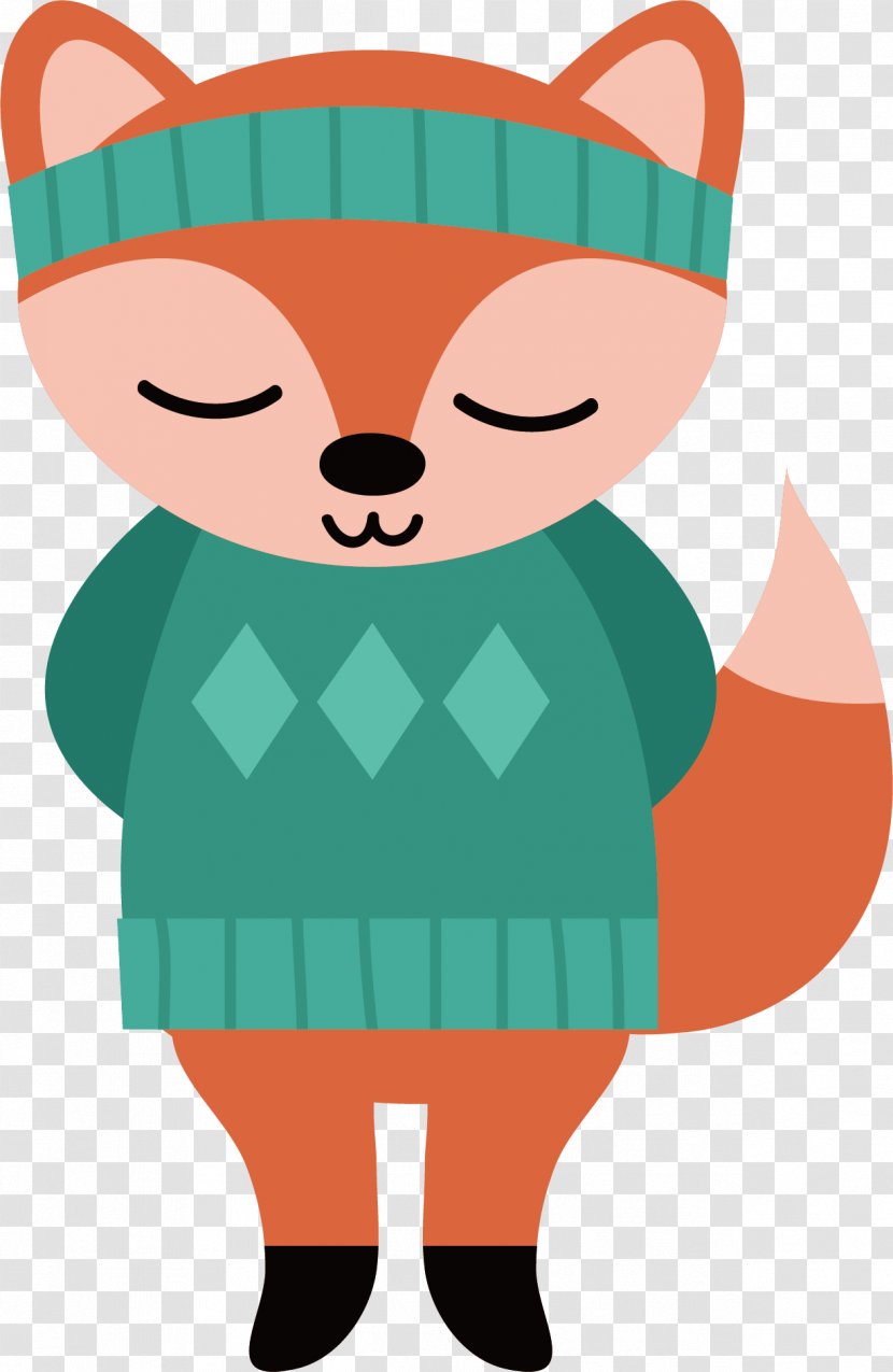 Drawing Clip Art - Orange - Blue Fox Vector Transparent PNG