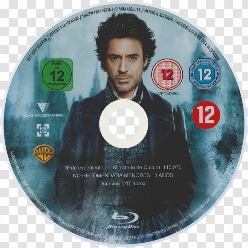 Robert Downey Jr. Sherlock Holmes Compact Disc Blu-ray Film - Mark Strong Transparent PNG