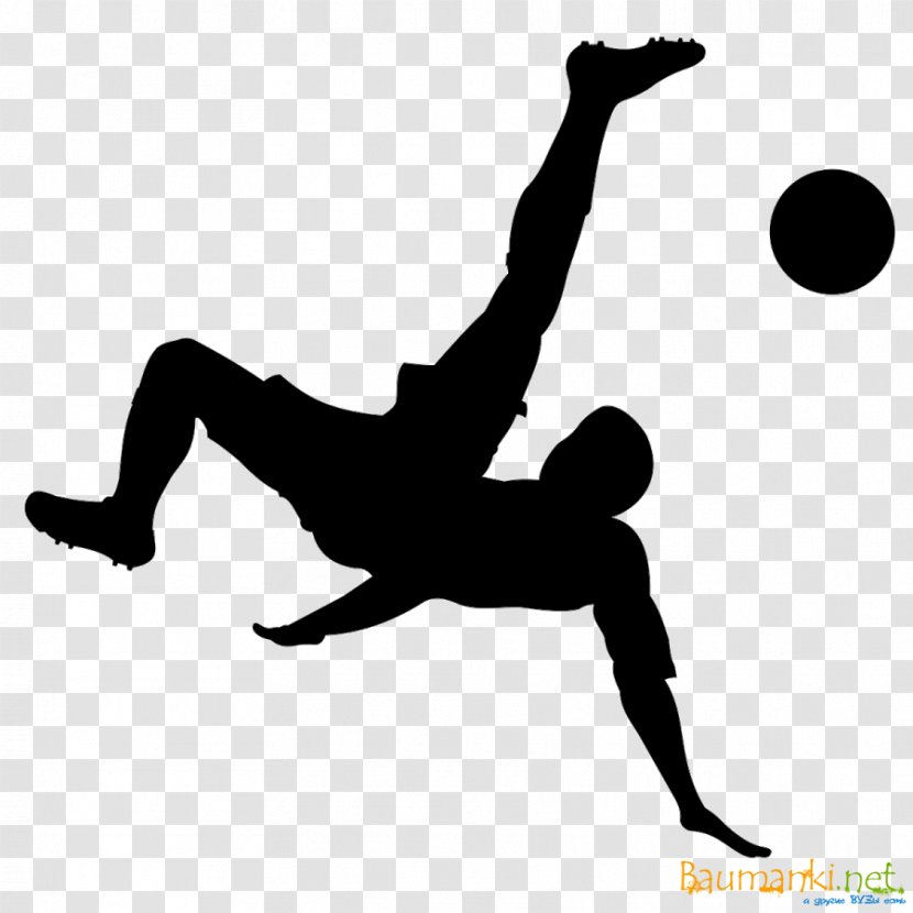 Bicycle Kick Clip Art Silhouette Football - Jumping Transparent PNG
