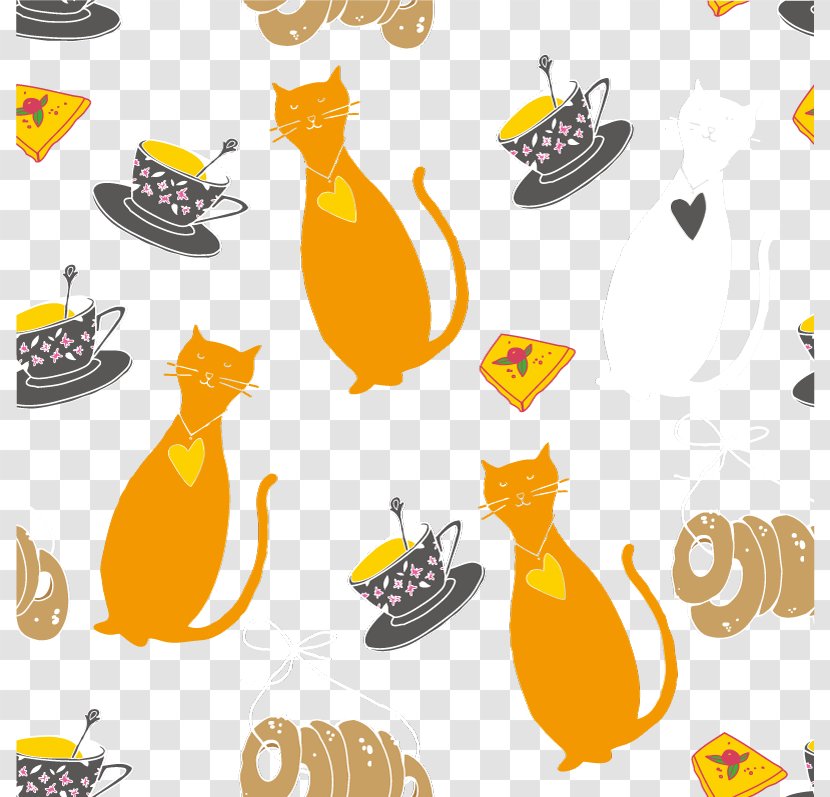 Cat Cartoon Download Illustration - Background Vector Material Transparent PNG