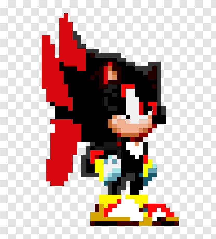 Sonic Mania Shadow The Hedgehog Sprite Knuckles Echidna Pixel Art Transparent PNG
