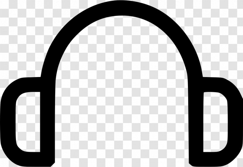 Headphones Logo Clip Art - Black And White Transparent PNG