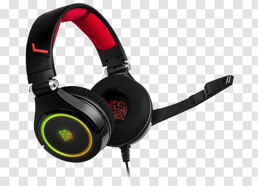 Thermaltake Cronos RGB 3D 7.1 Surround HT-CRO-DIECBK-21 Headphones Tt ESports Sound - Electronic Device - Gaming Headset Transparent PNG