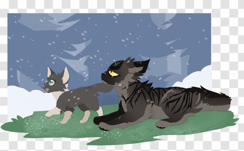 Black Cat Kitten Whiskers Dog - Cartoon Transparent PNG