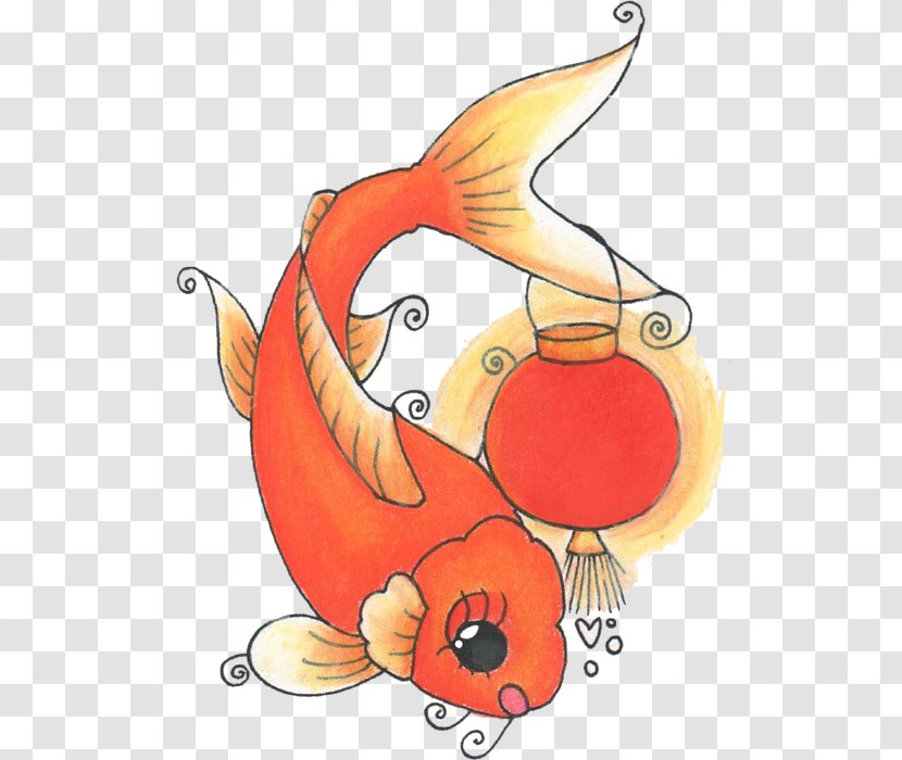 Cartoon Fruit Fish Clip Art - Organism - Koi Transparent PNG