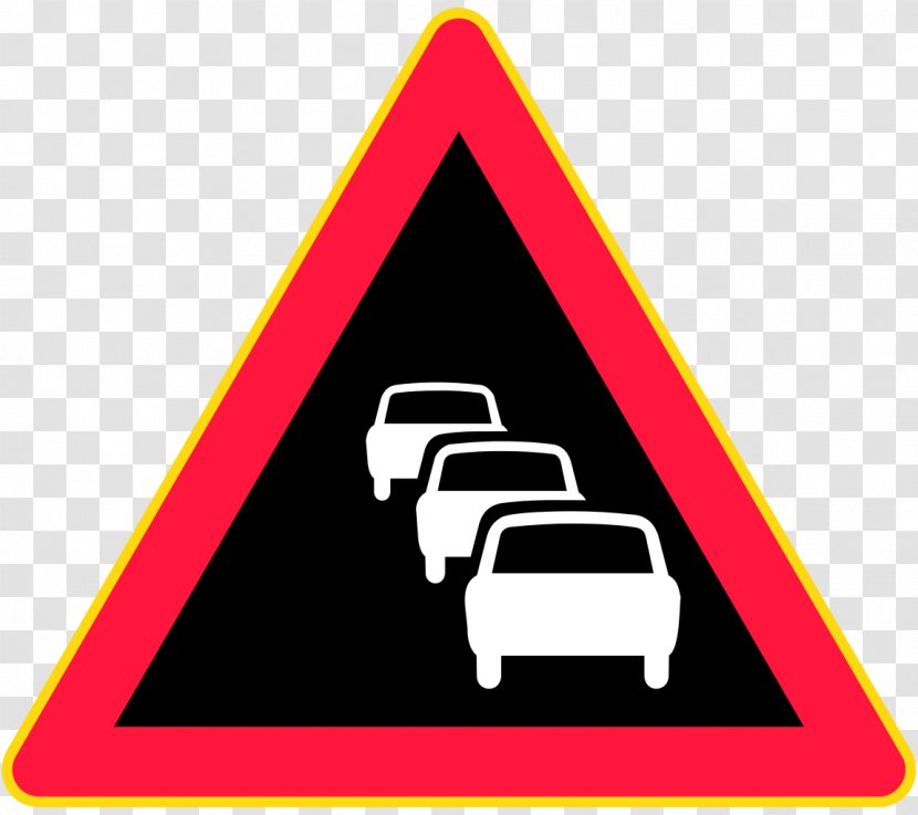 Traffic Sign Finland Road Congestion Warning - FINLAND Transparent PNG