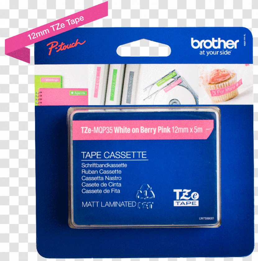 Adhesive Tape Label Printer Paper Embossing - Brother Industries - Ribbon Transparent PNG