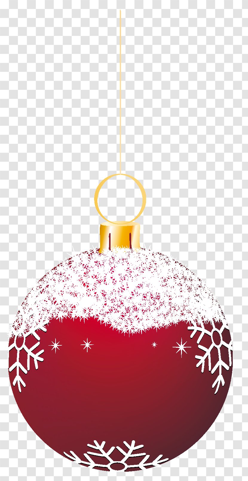 Christmas Ornament Decoration Santa Claus Clip Art - Tree - Transparent Red Snowy Ball Clipart Transparent PNG