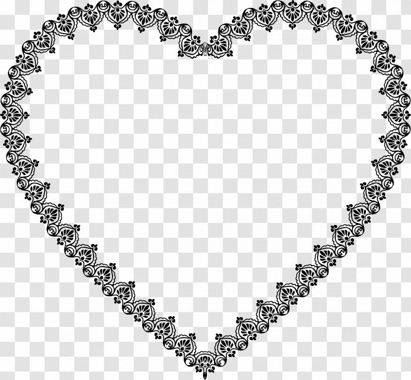 Heart Decorative Arts Ornament Lace - Vintage Border Transparent PNG