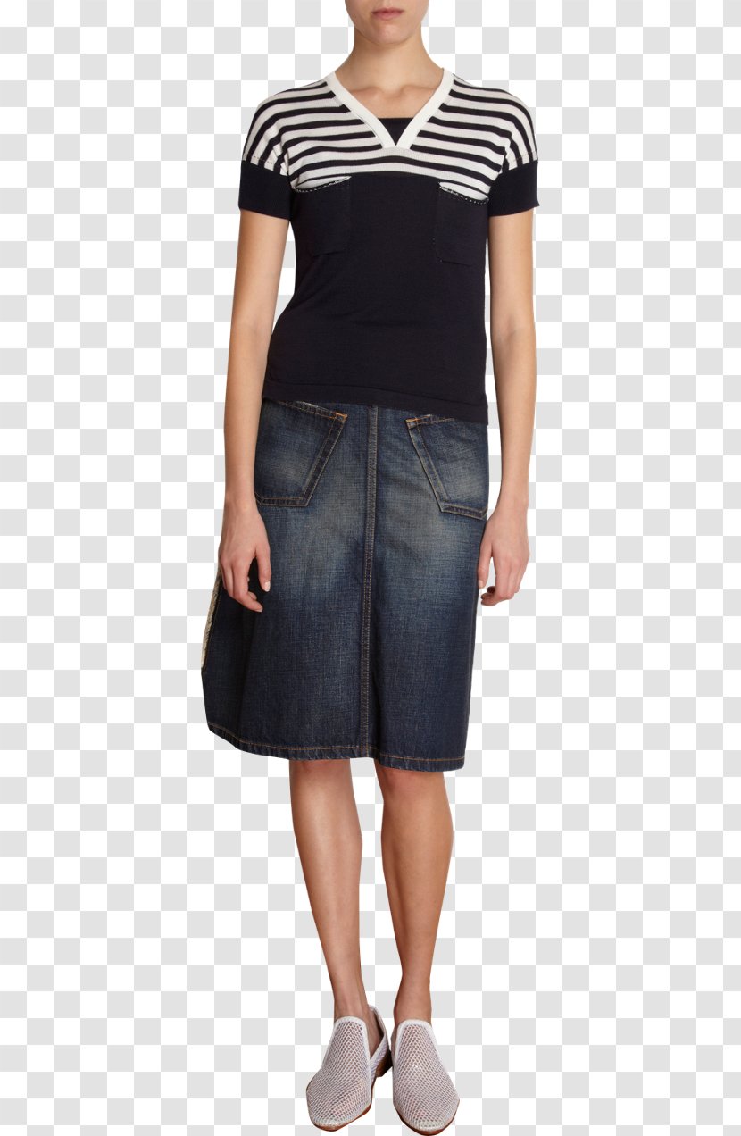 Jeans Sleeve Sheath Dress Skirt - Shoe - Rich People Transparent PNG