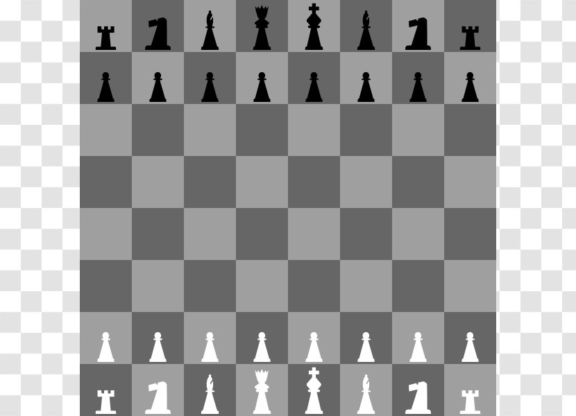 Chessboard Chess Piece Clip Art - Black And White - Board Cliparts Transparent PNG