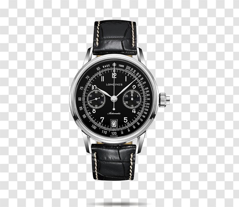Longines Chronograph Watch Clock Omega SA - Hand Painted Alarm Transparent PNG