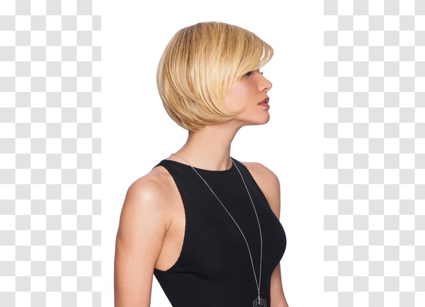 Blond Bob Cut Wig Hairstyle Synthetic Fiber - Shoulder - Hair Transparent PNG