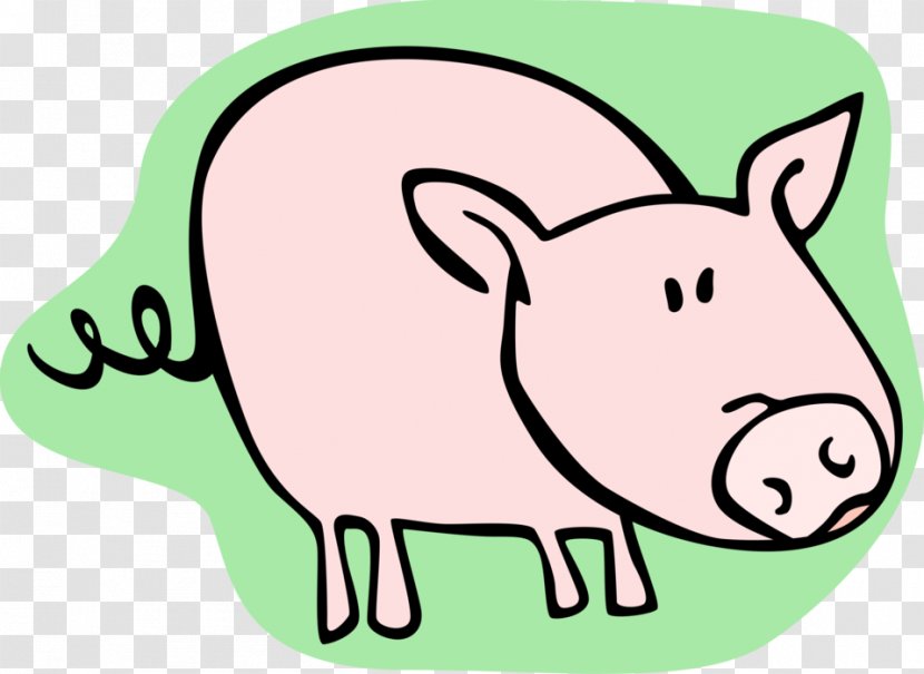 Clip Art Domestic Pig Vector Graphics Illustration Livestock - Cartoon - Hog Transparent PNG