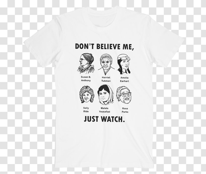 Printed T-shirt Feminism Sleeve - Tshirt Transparent PNG