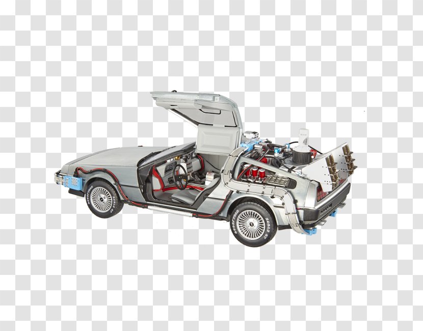 Model Car Marty McFly DeLorean Time Machine Back To The Future - Delorean Transparent PNG