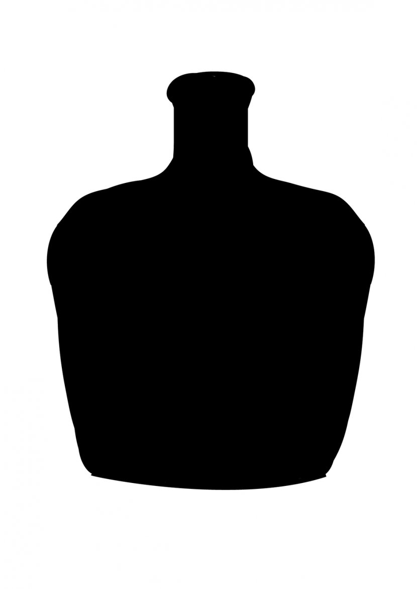 Neck Sleeve Font - Black - Bottle Silhouette Transparent PNG