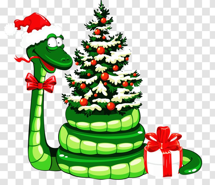 Snake Santa Claus Christmas Ornament - Gift Transparent PNG