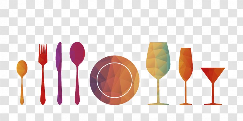 Orange Juice Wine Food Drink Gravy - Cutlery - Abstract Geometric Glass Dining Transparent PNG