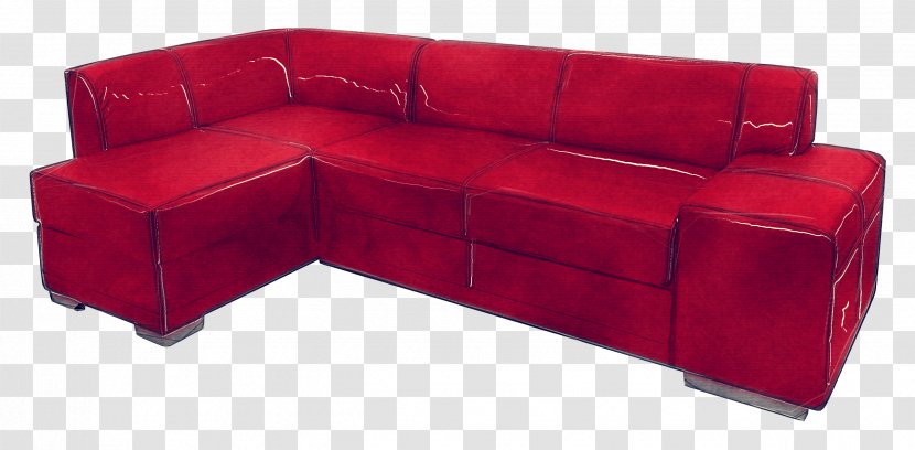 Furniture Red Couch Sofa Bed Leather - Armrest - Outdoor Transparent PNG