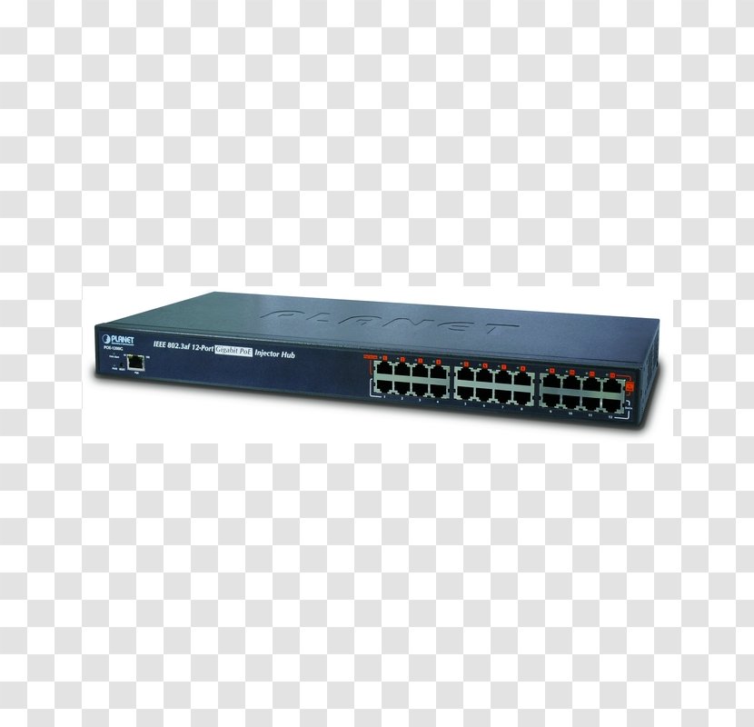 Network Switch Ethernet Hub Power Over IEEE 802.3at Transparent PNG