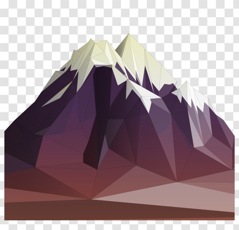 Mountain Polygon Euclidean Vector Gradient - Range - Cartoon Mountains Transparent PNG