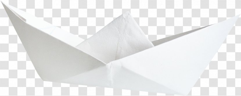 White Black Angle - Table - Beautiful Paper Boat Transparent PNG