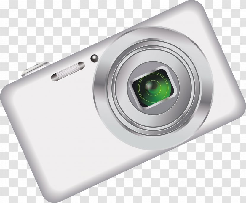 Digital Camera - Silver White Transparent PNG