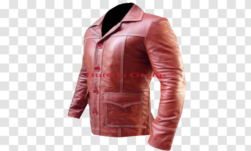Leather Jacket Textile Sleeve - Material - Brad Pitt Transparent PNG