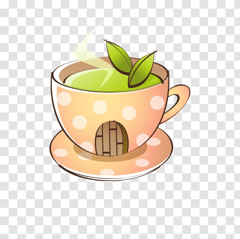 Green Tea - Drinkware - Hand-painted Transparent PNG