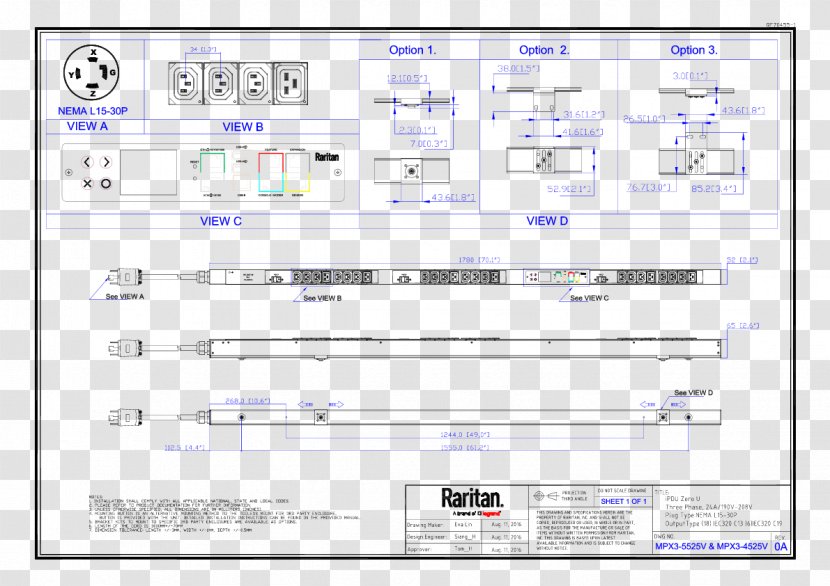 Power Distribution Unit Raritan Inc. 19-inch Rack Diagram Product - Data - Cat5 Transparent PNG