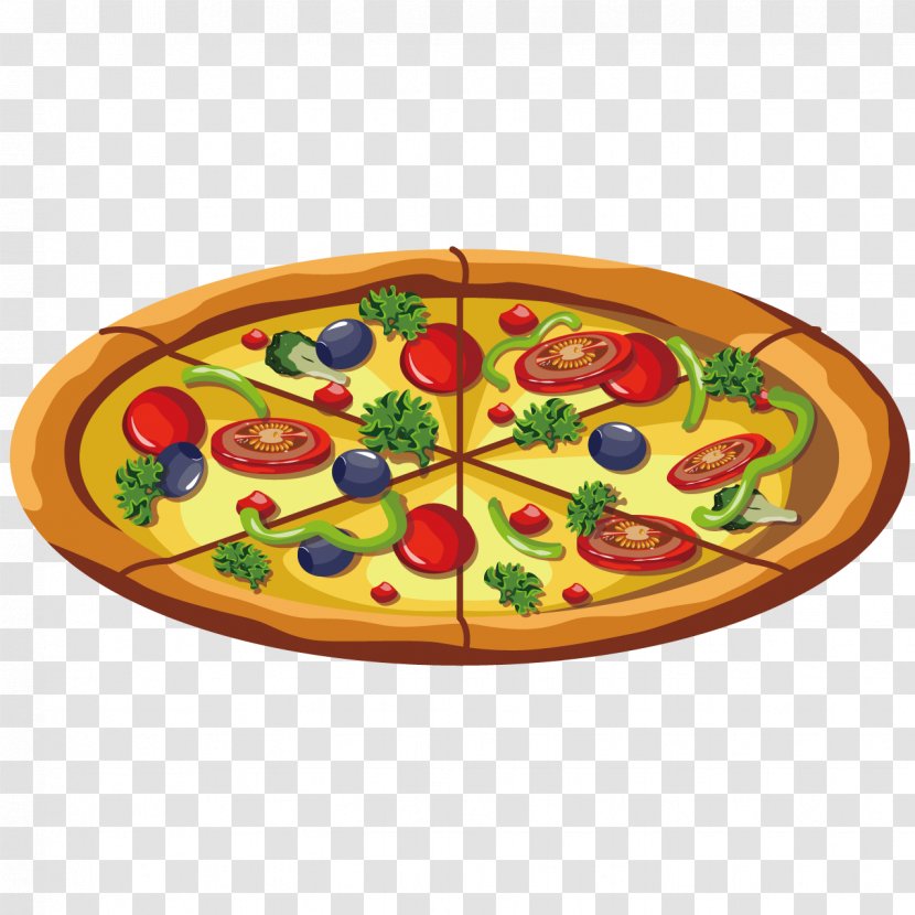 Pizza Euclidean Vector - Dish - Delicious Transparent PNG