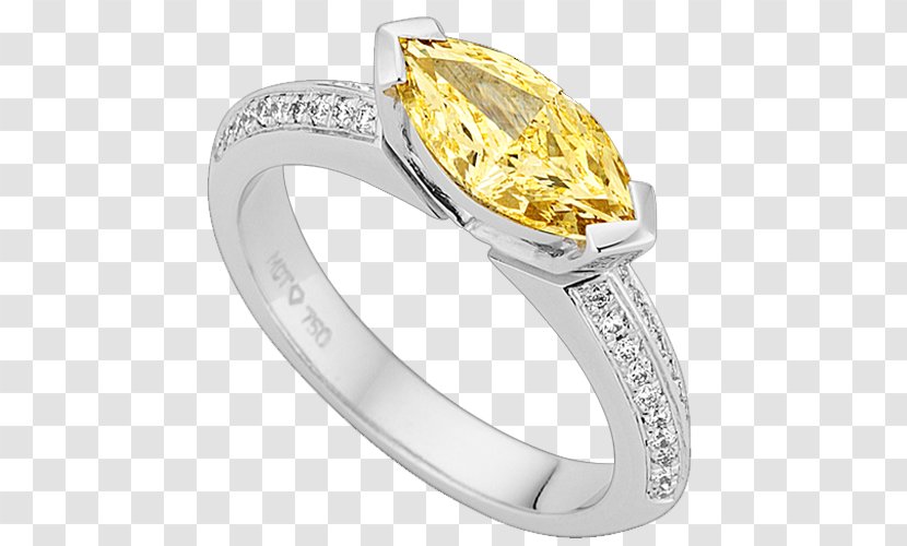 Wedding Ring Body Jewellery Diamond - Yellow Shape Transparent PNG