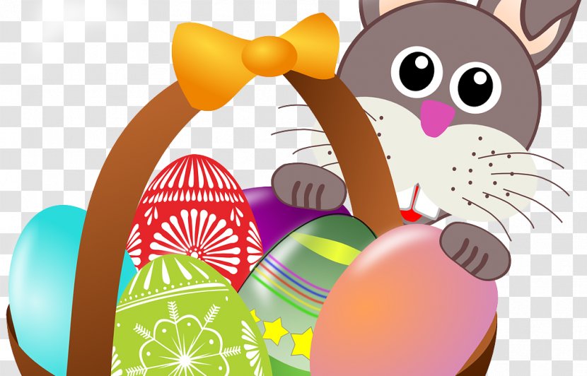 Easter Bunny Basket Egg Hunt - Craft Transparent PNG