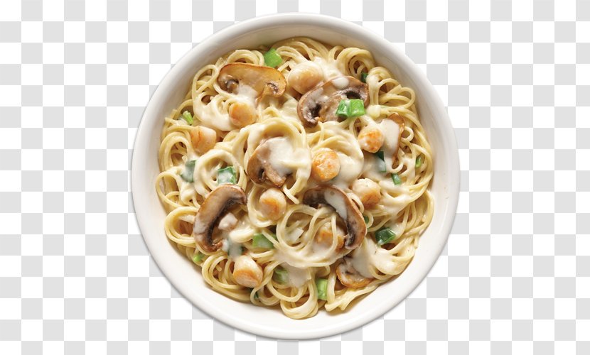 Spaghetti Alle Vongole Carbonara Chinese Noodles Fettuccine Alfredo Clam Sauce - Lo Mein Transparent PNG