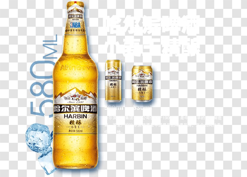 Lager Beer Bottle Harbin Brewery Transparent PNG