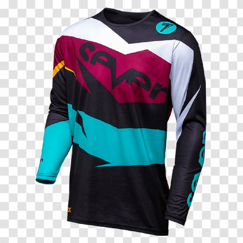 Seven MX Annex Ignite Jersey 2018 Checkmate Gloves Motocross - Long Sleeved T Shirt Transparent PNG