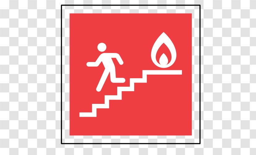 Emergency Exit Fire Escape Sign Stairs - Point Transparent PNG