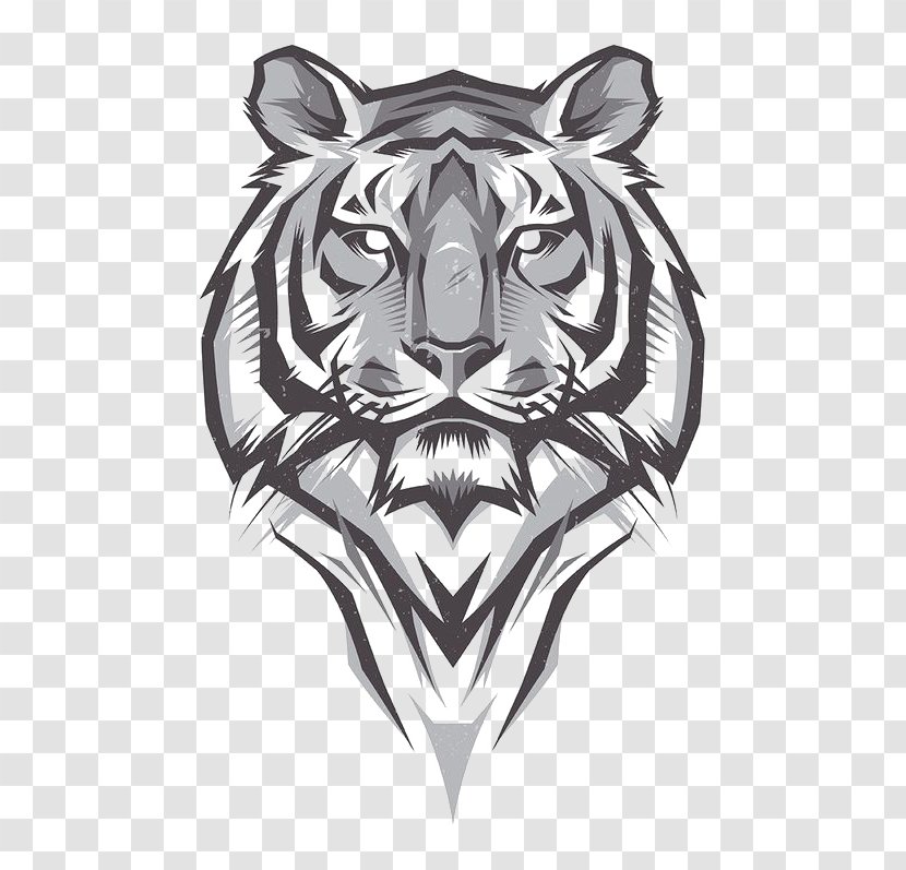 T-shirt Bengal Tiger Drawing Illustration - Mammal - Head Transparent PNG