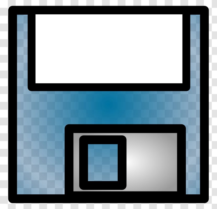 Floppy Disk Clip Art - Blue - Save Tag Cliparts Transparent PNG