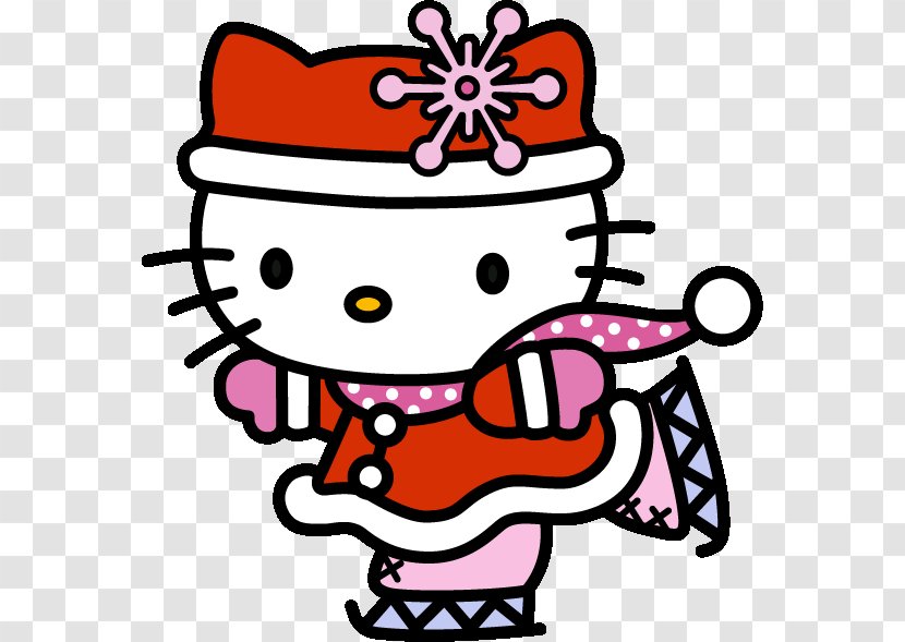 Hello Kitty Cat Christmas Day Image GIF - Flower - Sabotage Graphic Transparent PNG