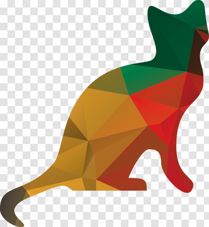 Cat Drawing Clip Art - Like Mammal - Vector Polygons Transparent PNG